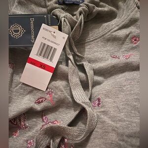 NWT Embroidered Floral Sweatshirt